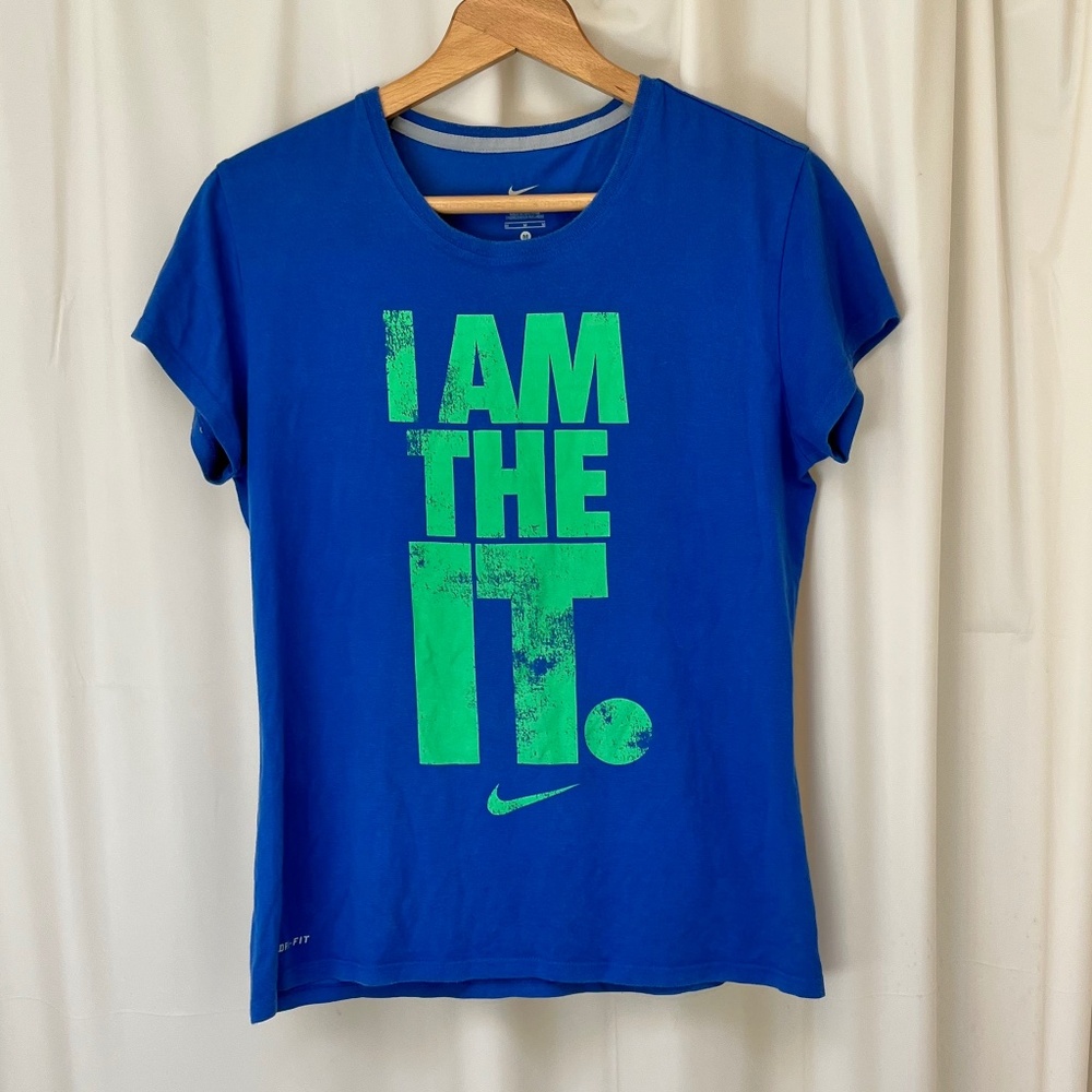 nike blue DRI-FIT t-shirt I am the it medium